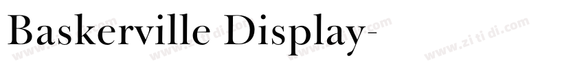 Baskerville Display字体转换